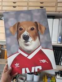 Custom pet portrait with clothes