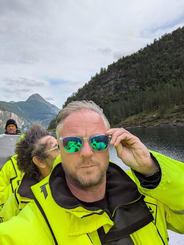 Man wearing polarised prescription sunglasses