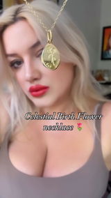 Celestial Birth Flower Necklace (Personalized Engravings Available)