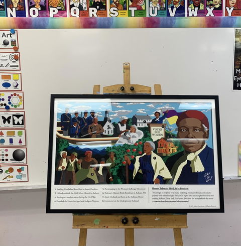 Harriet Tubman Mural - Infographic Print