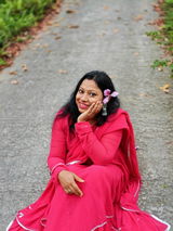 Hot Pink Georgette Anarkali Suit Set
