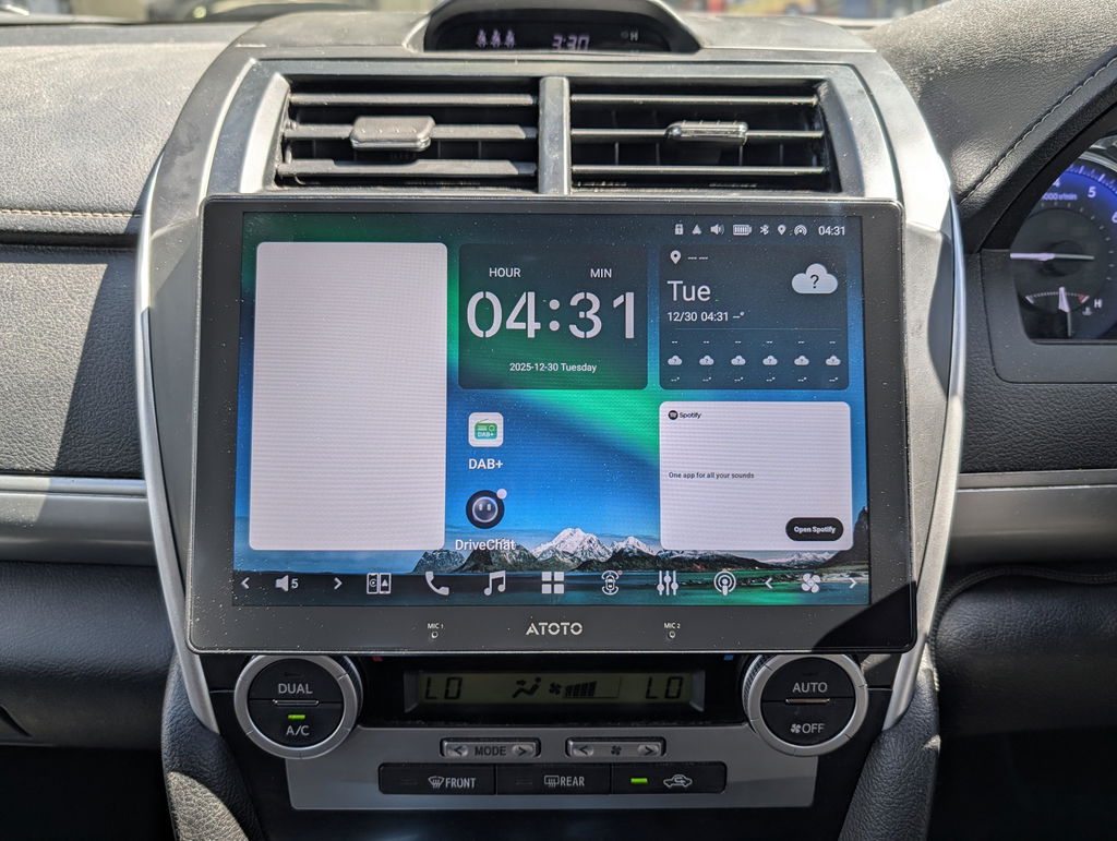 ATOTO X10DG211E 10.1" QLED Double Din Car Stereo, DAB+, Wireless CarPlay & Android Auto, 8+128G, 4G LTE, AI Voice Assistant, GPS Tracking, Dual Camera Inputs, Mic & Bluetooth, LRV, SVC, 36-Band EQ