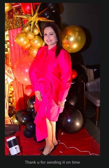 Dramatic Pink Taffeta Dress
