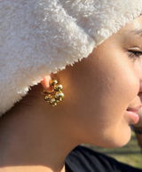 18K Gold Bubble Hoop Earrings