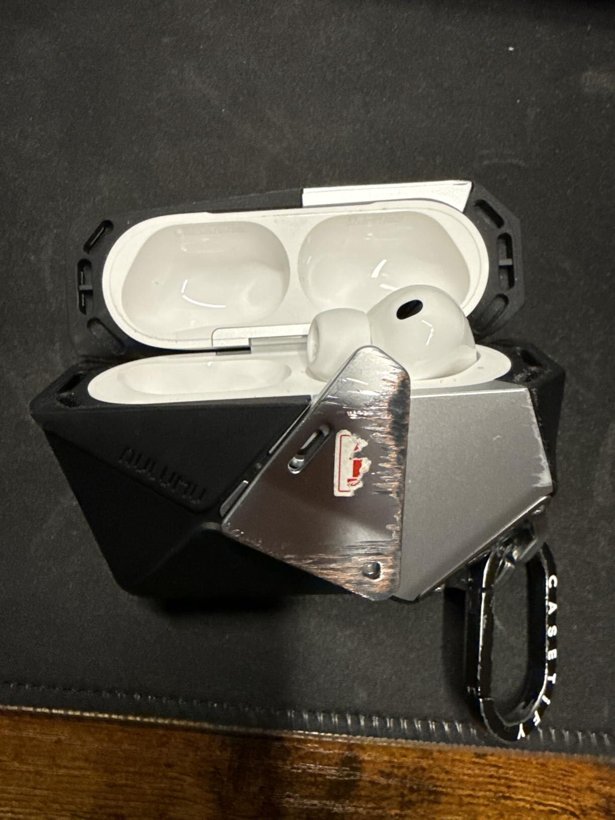 AULUMU A39 Geometric Case for AirPods Pro 3 | Lock & Lanyard