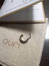 Custom Line Art - Black Diamonds Solid Gold Clicker