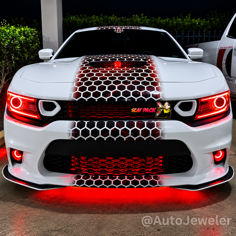 Scat Pack V2 Flow Series RGB LED Grille Emblem – 2-in-1 Hybrid Control