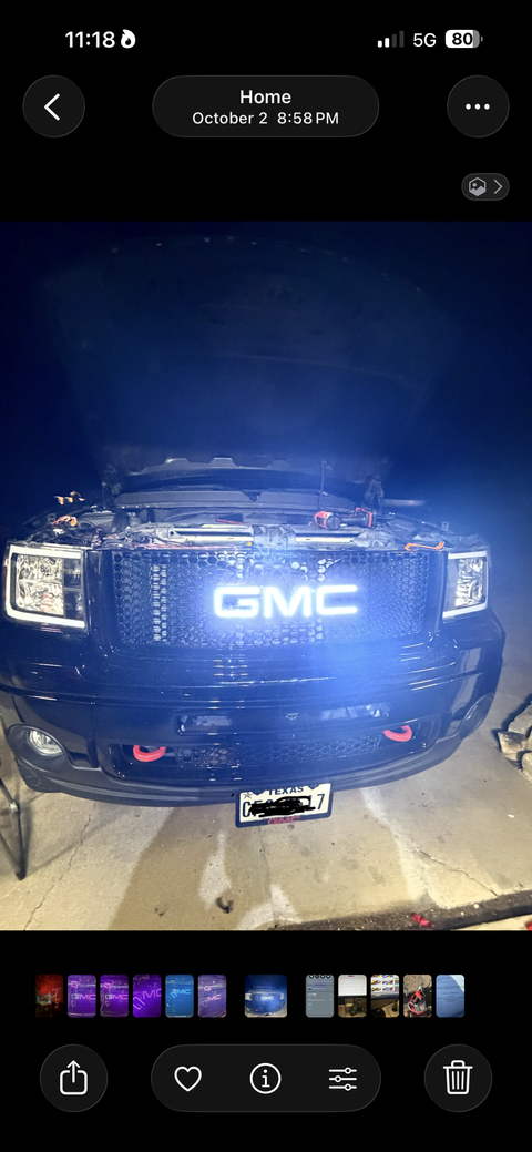 RGBW GMC LED Illuminated Grille Logo For GMC Sierra (2007-2018)