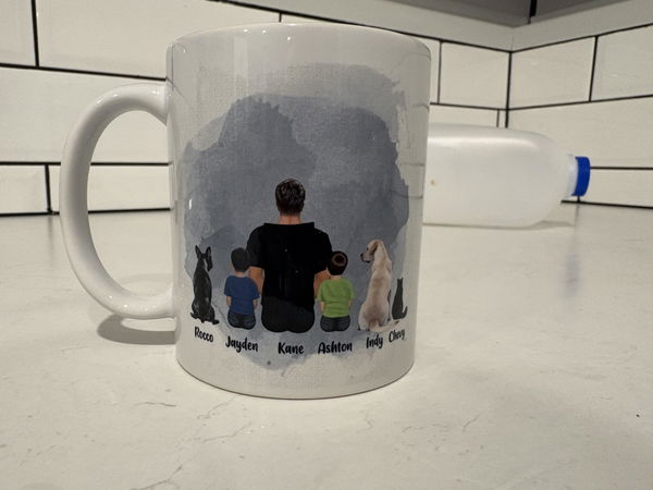 Customer photo of their Dad with children