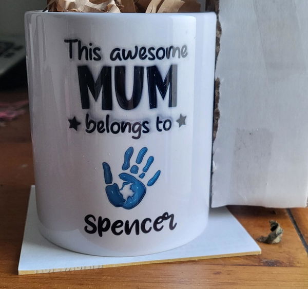 Customer photo of their This Awesome Mum Belongs To Mug