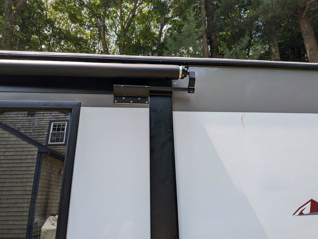 AWNLUX RV Slide Topper Awning - Black & White
