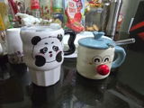 Whimsy Moods Ceramic Cup (With Spoon and Lid)