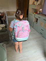 Airy Plus Sunset Schulrucksack-Set 5tlg.: Schulrucksack, Federmäppchen, Turnbeutel, Schürze, Brustbeutel