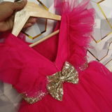 RED COLOR PARTY WEAR FROCK