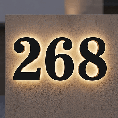 House Number Signs 3D letters Lighted House Numbers LED Backlit House Numbers Door Numbers Street Numbers Hotel Room Number