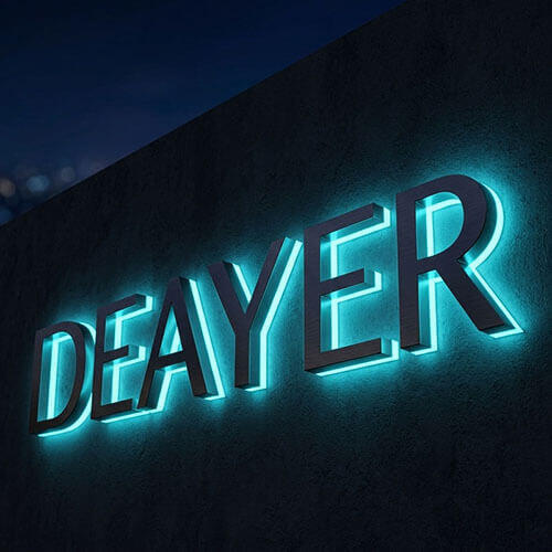 3D Illuminated Signs LED Storefront Signs Hand Crafted Metal Backlit Sign Light Up Letter Sign Custom Commercial Signage