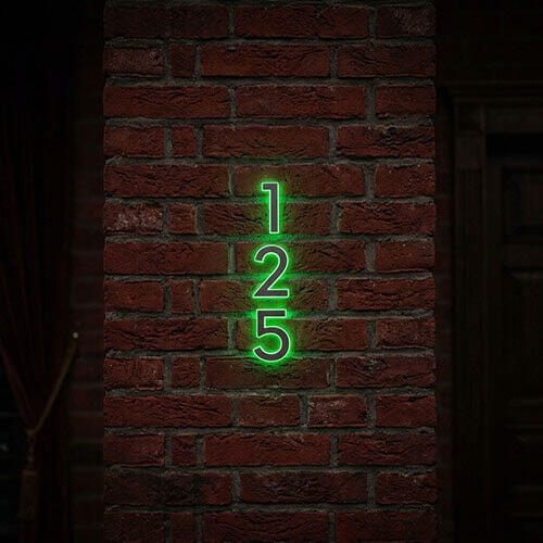 Outdoor LED House Number Plaque Modern Door Plates Metal & Acrylic House Number Sign Apartment Street Address Light Decor Waterproof