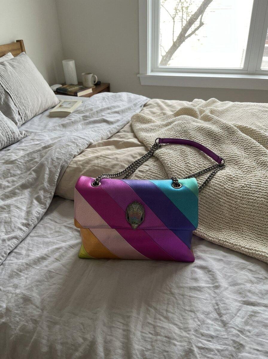 Color Block Leather Flap Bag – Shoulder & Crossbody