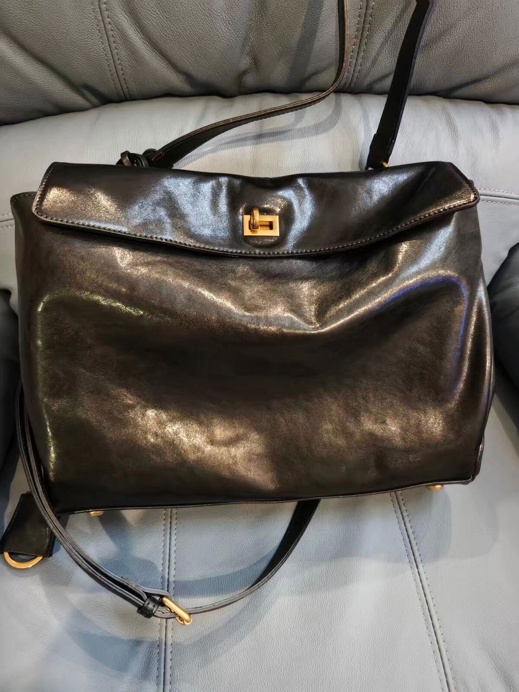 Louve Locket Patina Bag