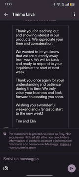 Etsy customer review photo