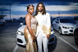 White Shawl Lapel 3-Piece Prom Suit with Golden Beading