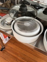 Bazova Ceramic Nonstick 10-PC Cookware Set with Detachable Handles