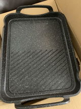 Bazova Nonstick Double Burner Granite Griddle Pan