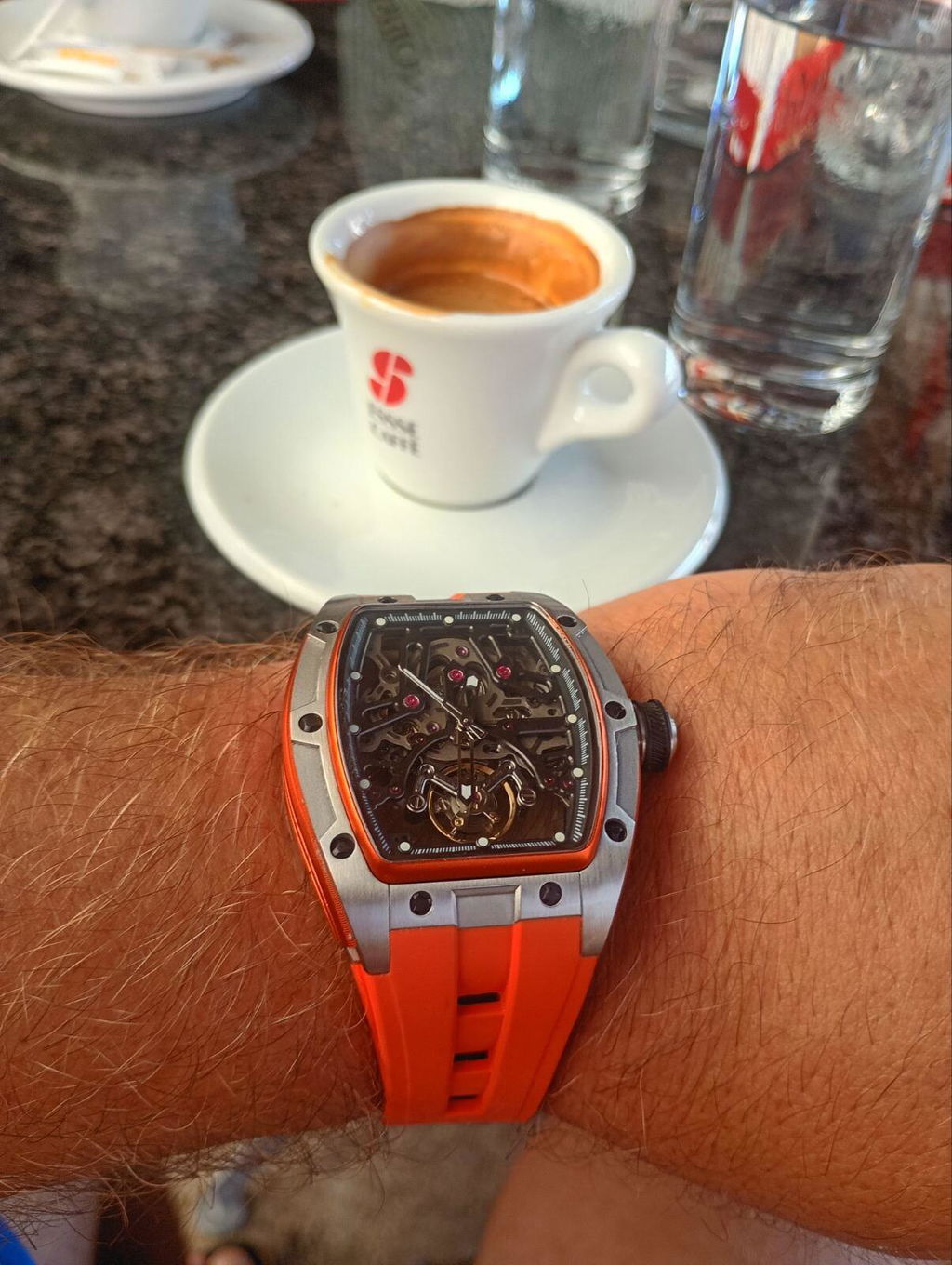 Muški Automatski Skeleton Sat Be Brave Edge - Orange