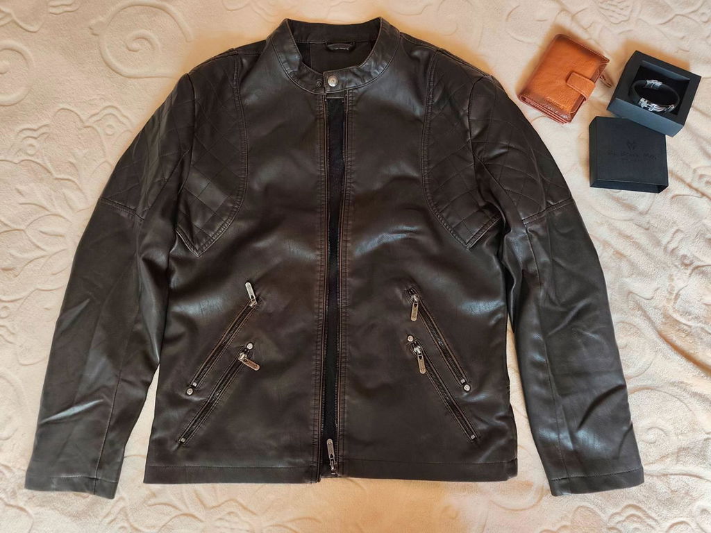Muška Jesenja Kožna Jakna - Urban Rebel Burbon
