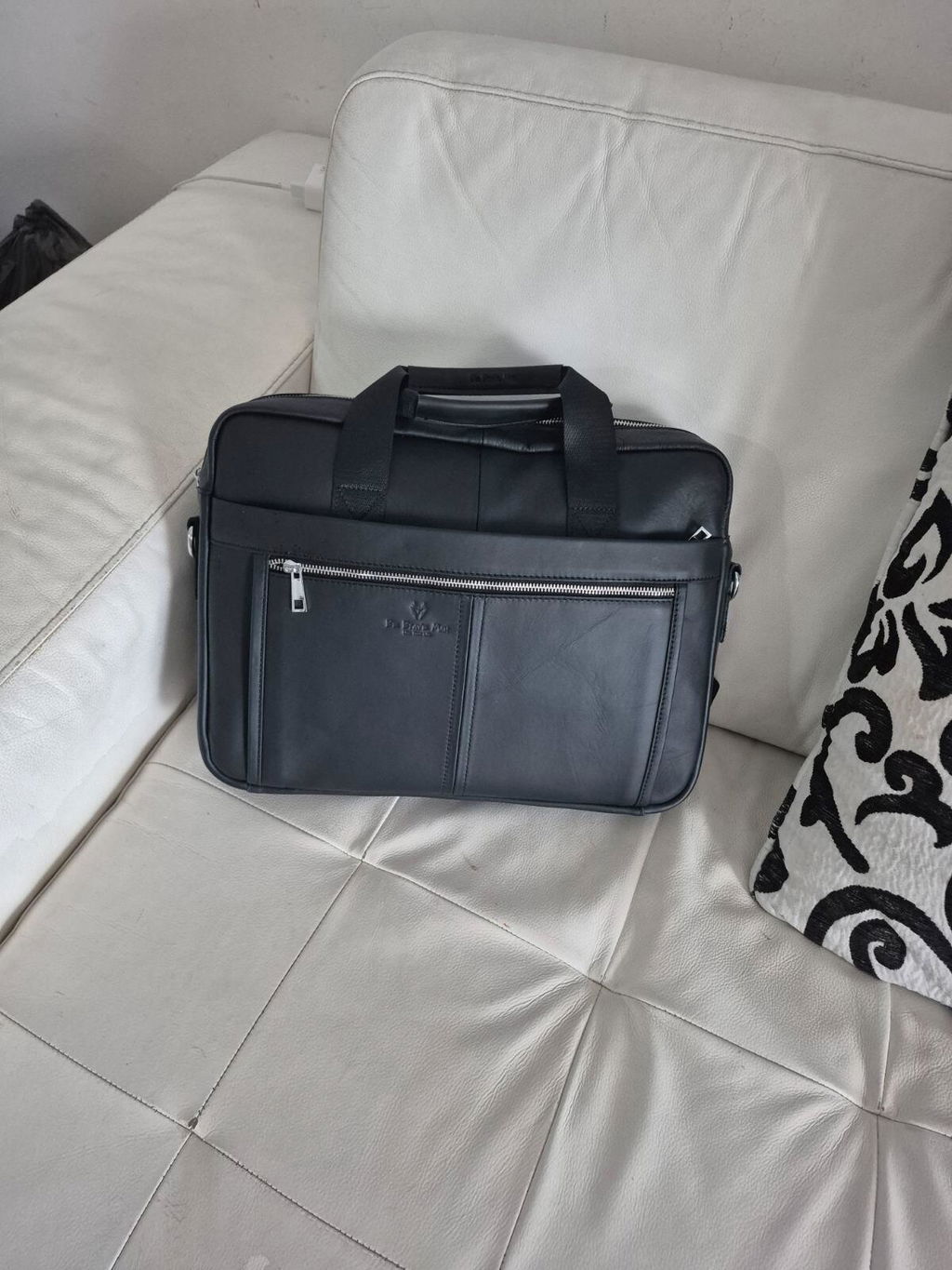 MUŠKA KOŽNA TORBA U CRNOJ BOJI ZA LAPTOP 13/15 Inča – NORDEEP