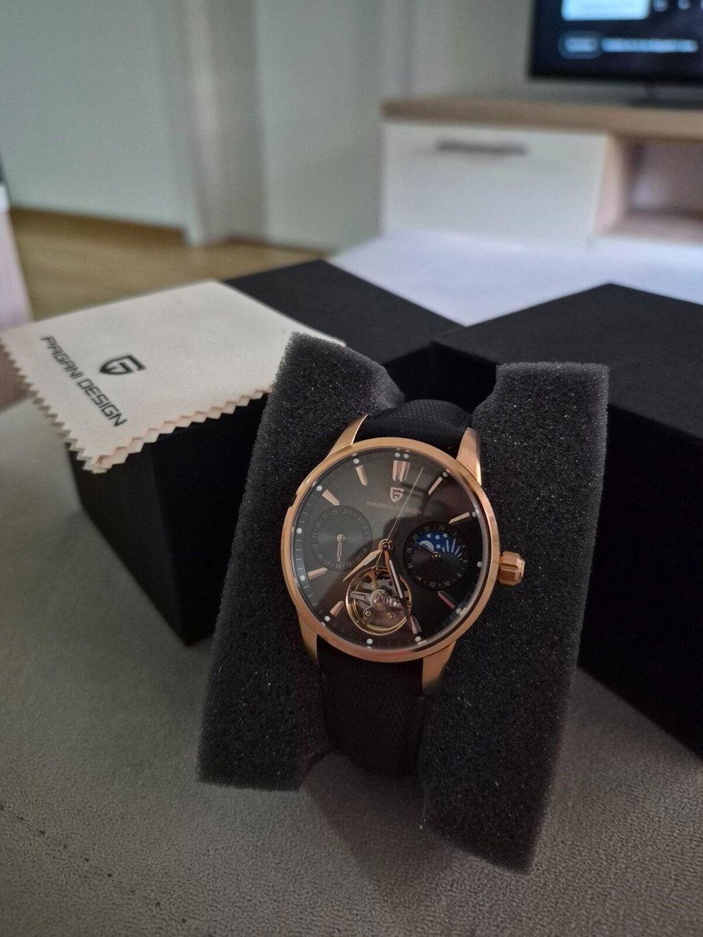 Muški Automatik Sat Pagani Desing PD-YS021 - Black/Gold