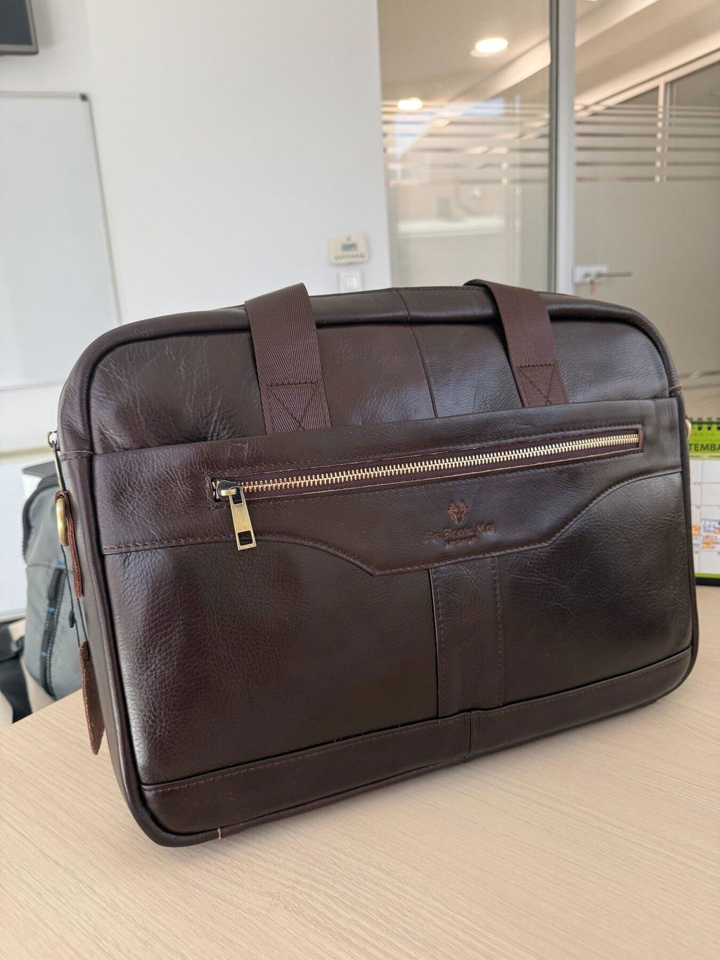 MUŠKA KOŽNA TORBA ZA LAPTOP DO 15,7 Inča – OFFICE Brown