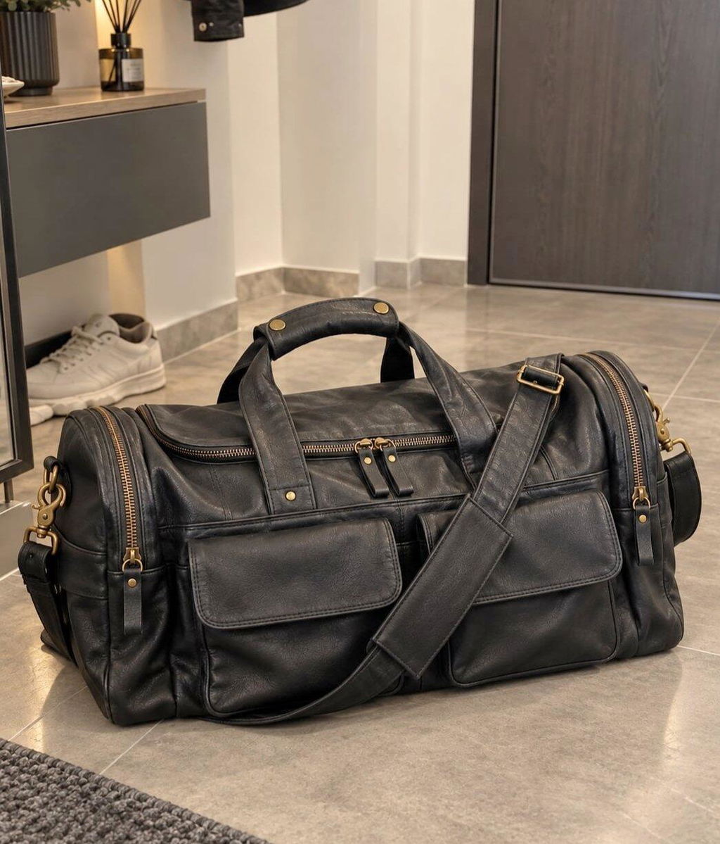 MUŠKA KOŽNA PUTNA TORBA - HERMES BLACK