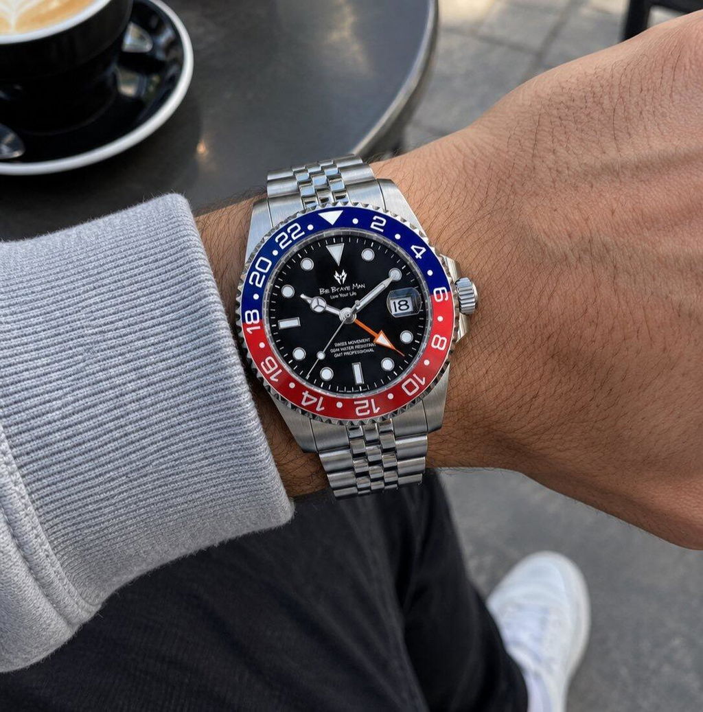 Muški Sat Be Brave Atlas Explorer GMT - Pepsi
