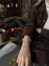 Rose Quartz Strand Bracelet, customer photo