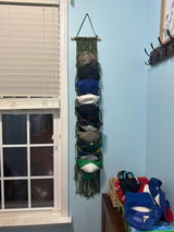 Macrame Cap Hanger macrame for Hat Wall Organizer and Boho Decor H78