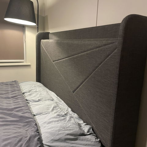 Moree Double Gas Lift Bed Frame with Charging Station - Charcoal