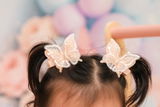 Butterfly Hair Clips - Peach