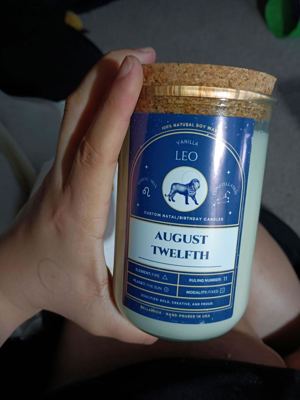 January 1st Birthday Candle – Capricorn Zodiac Gift | Birthdate Astrology Soy Candle