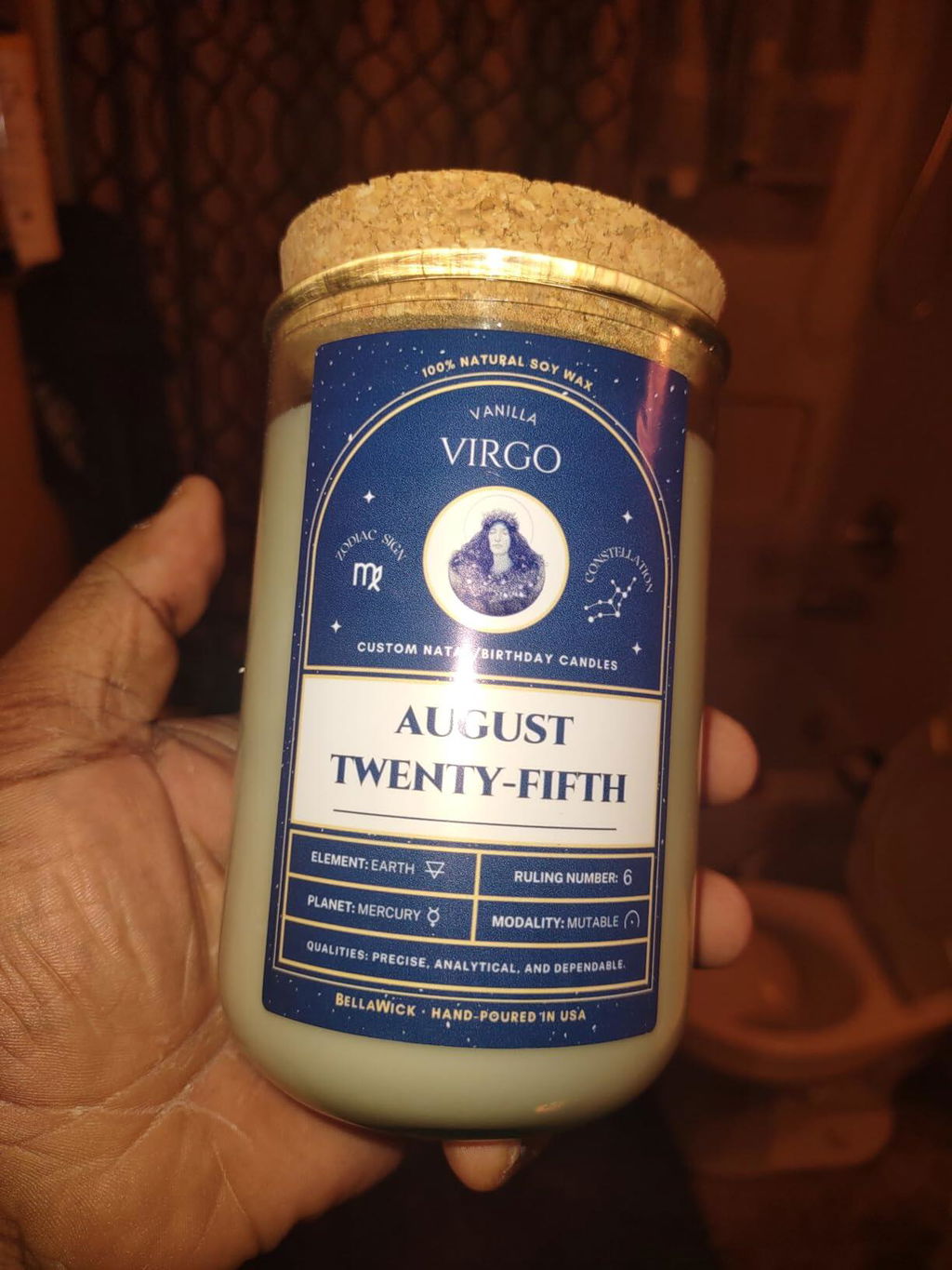 January 1st Birthday Candle – Capricorn Zodiac Gift | Birthdate Astrology Soy Candle
