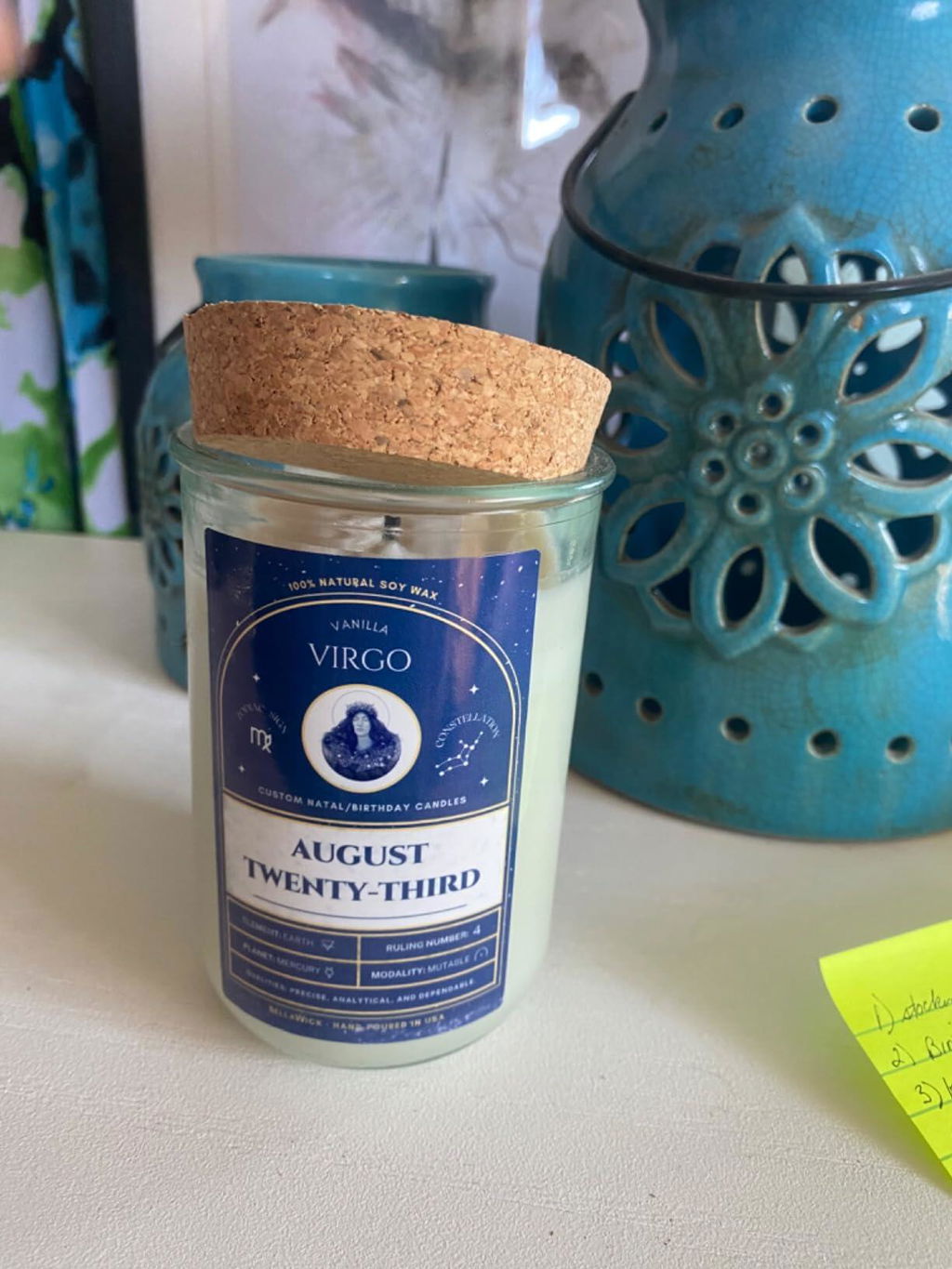 January 1st Birthday Candle – Capricorn Zodiac Gift | Birthdate Astrology Soy Candle