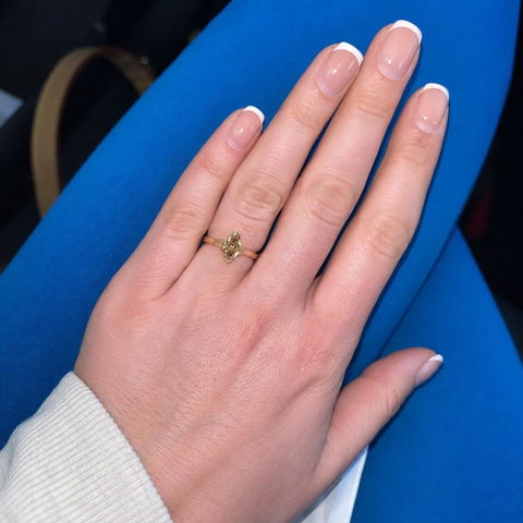 2.50CT Fancy Brown Marquise Diamond Unique Band Lab Grown Engagement Ring