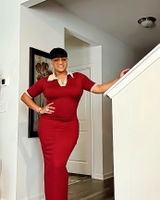 Contrast Polo Dress