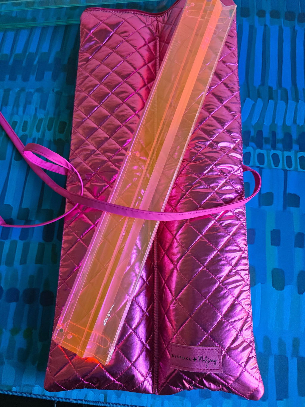 The Quilted Rack Bag - Pink Metallic
