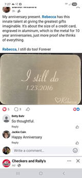 Etsy customer review photo