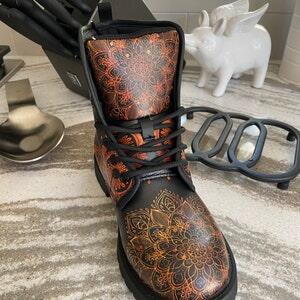 Customer photo of Rusty Gold Paisley Decor Womens Boots