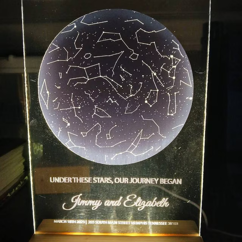 Carte des Étoiles de Notre Première Rencontre