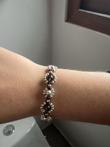 Pulsera Flores Silvestres | Café con Cuarzo Ahumado