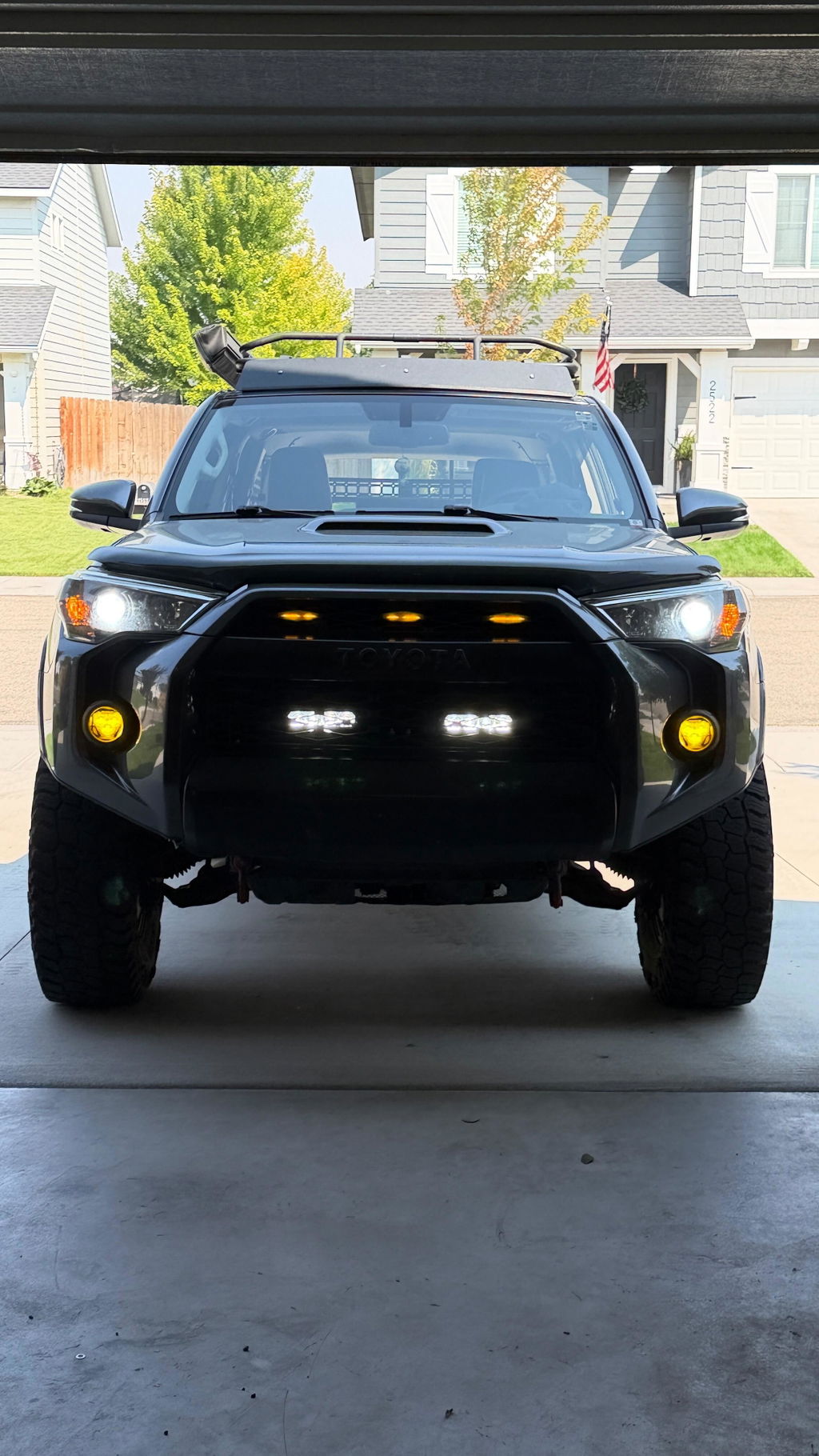 Built-in Front Bumper Light Bracket For Toyota 4Runner 2014-2021
