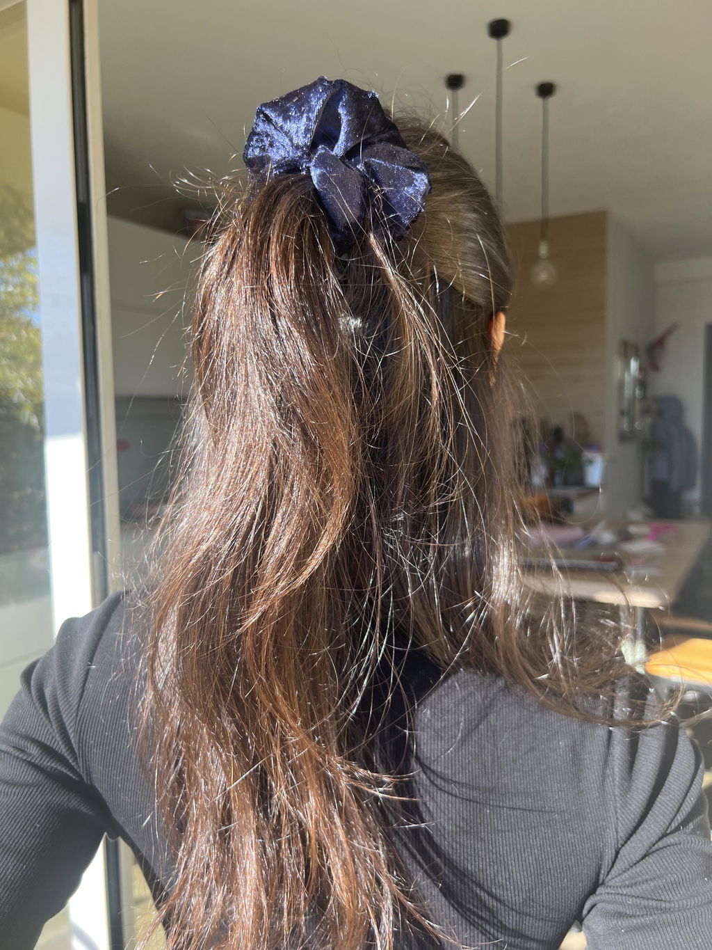 Chouchou en simili daim - Lilas